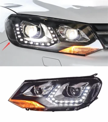 Conjunto de faros LED delanteros exteriores de plástico ABS para Volkswagen Touareg 11-2015 Foto 1 de 4