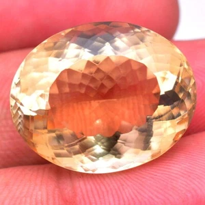 VVS 26.00 Cts Natural Citrine Oval Cut Top Quality Certified Untreated Gemstone - Picture 1 of 4