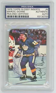Marcel Dionne Signed 1976 Topps Glossy Insert #4 PSA/DNA Slabbed - Picture 1 of 2