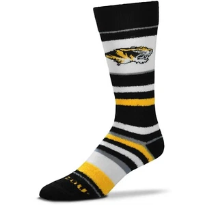 Calcetines difusos para mujer Missouri Tigers a rayas suaves hasta la tripulación - Imagen 1 de 1