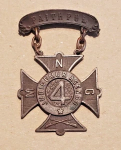 Pre WWI Maryland-National Guard 4th Regiment Service Medal Badge - Picture 1 of 6