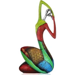 NEW 11" Abstract Woman Kneeling. Painted Colorfully. Resin Sculpture 11x5x4 - Picture 1 of 5