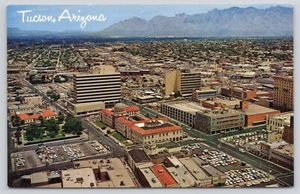 Postal de colección del centro de Tucson Arizona AZ Montañas de Santa Catalina vista aérea - Imagen 1 de 2