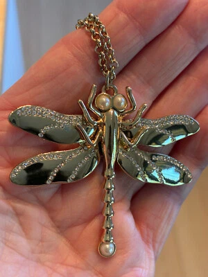 RARO BAUBLEBAR LIBÉLULA Collar Imitación Perla Cristal Insecto Abeja Foto 1 de 4
