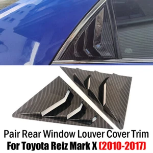 For Toyota Reiz Mark X 2010-2017 2X Carbon Fiber Look Window Scoop Louver Cover - Picture 1 of 6
