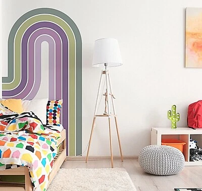 Colorful Fountain Rainbow Wall Decals, Stickers, Mural, Wall Art Decoration 697 - Image 1 of 4