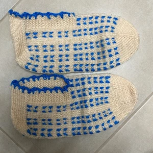 Bettschuhe, Hausschuhe, Schlappen, Selbstgestrickt, Gr. 36-38 - Bild 1 von 3