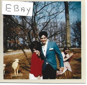 SELTENES ELVIS ORIGINAL FOTO SCHNAPPSCHUSS OFFEN WEIHNACHTEN PRISCILLA 1960er PALMER - Bild 1 von 1