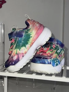 FILA Disruptor Rainbow Tie Dye Platform Chunky Sneaker Toddler Size 7 - Picture 1 of 13