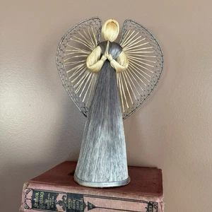 Muñeca Ángel Cáscara de Maíz De Colección 10" Navidad Belén Primitivo Decoración del País Estatuilla Folk - Imagen 1 de 7