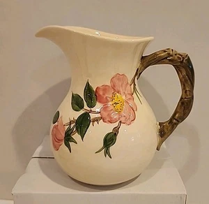 Vintage Franziskaner Wüstenrose großer Wasserkrug Krug handbemalt 60er Jahre - Bild 1 von 5