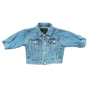 Vintage Baby Gap Classic Denim Jean Jacket Snap Buttons S/M 6-12 Mos Months - Picture 1 of 8