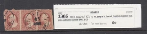 #11A 3c Washington (USED) strip of 3 plated 66-68L4 - Texas Cns - Picture 1 of 1