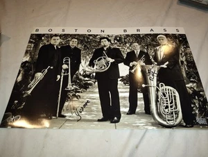 17x11 Boston Brass Quintet Band Signed Photo - Picture 1 of 6