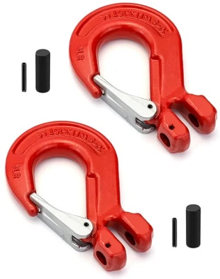Упаковка из 2 1/2-дюймовых нескользящих крючков Clevis G80 6940 фунтов высокопрочные буксировочные крючки защелки крючки для прицепа - Изображение 1 из 4