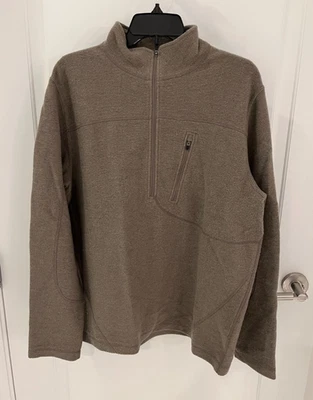 Ibex Men’s Merino Wool Half Zip Pullover Sweater L Tan/Brown Outerwear Neutral - Image 1 of 4