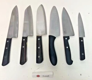 Lot of 6 Japanese Knives Used Kitchen knife Tool - Picture 1 of 5