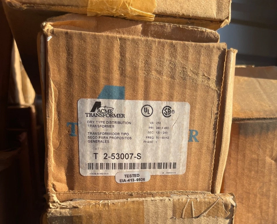 NEW ACME Transformer T-2-53007-S 240/480V 50/60 Hz 1 Phase  - Image 1 of 1