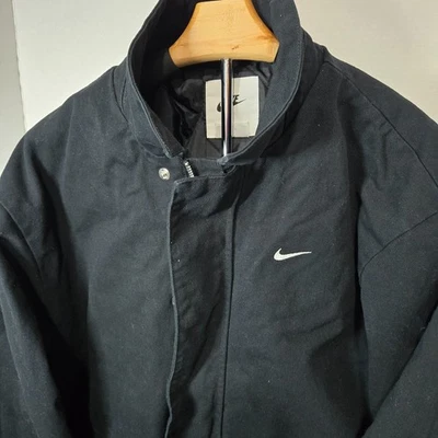Chaqueta de trabajo NIKE para hombre Life aislada térmica de lona pesada negra talla L Foto 1 de 4
