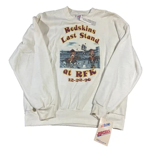 NWT Vintage Washington Redskins Crewneck Mens XL White NFL Football Sweater RFK - Picture 1 of 20