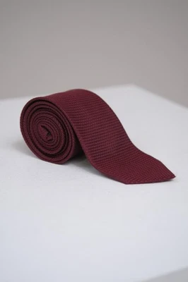 Lanvin Paris Luxury Men's Burgundy Silk Tie Cravat Made in France - Image 1 of 4