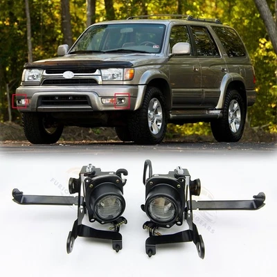 Left & Right Pair Clear Lens Fog Light w/ Bulbs For 1999-2002 Toyota 4Runner - Image 1 of 4