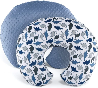 Nursing Pillow Cover Set of 2 - Soft Newborn Nursing Baby Girl or Boy Pillow Cov - Image 1 of 4