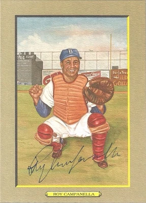 ROY CAMPANELLA AUTOGRAPHED PEREZ STEELE GREATEST MOMENTS CARD        JSA LETTER - Image 1 of 3