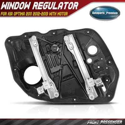 Front Passenger Power Window Regulator w/ Motor & Panel for Kia Optima 2011-2013 - Image 1 of 4