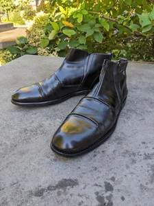 John Varvatos Sid Side Zip Chelsea Boots - Black - size 8.5  - Picture 1 of 9