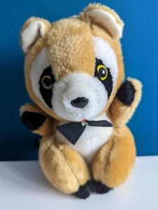 Vintage Plushie Raccoon SUPERIOR TOY & NOVELTY 1960s Bowtie 60s MCM Stuffed  - Picture 1 of 7
