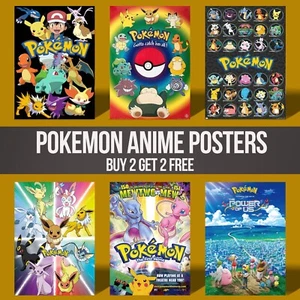 Movie Posters Pokemon Anime Manga Wall Art Poster Prints Pictures A4 A3 A2 - Afbeelding 1 van 36