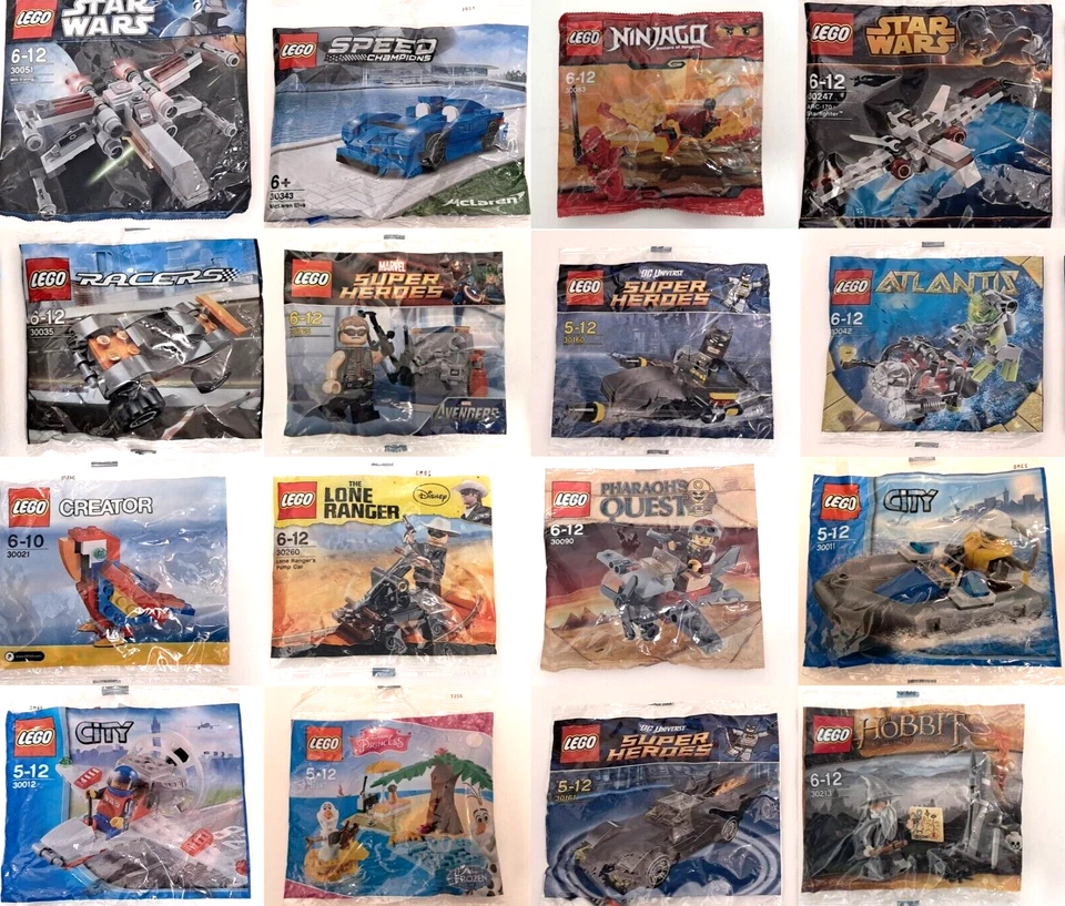 NEW 2010's LEGO POLYBAGS  City Star Wars Ninjago Marvel Batman minifigure gift - Image 1 of 1