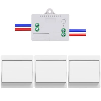 funk lichtschalter 3er set outdoor funkschalter 230v funk lichttaster funk-wa... - Bild 1 von 4