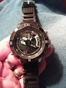 Shark Dual Time Digital Quartz Date Alarm Wrist Watch Excellent Condition - Picture 1 of 5