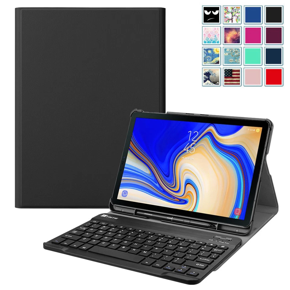 Funda protectora para tablet Samsung Galaxy Tab S4 10,5 pulgadas 2018 con teclado Bluetooth Foto 1 de 4