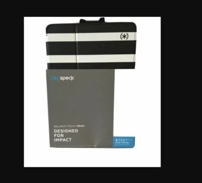 Speck Portfolio iPad (2019) Case black and white striped - Image 1 of 2