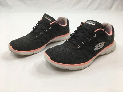 Skechers Flex Appeal 2.0 Women's 9.5 Black Pink Running Shoes Sneakers SN 149570 - Image 1 of 4