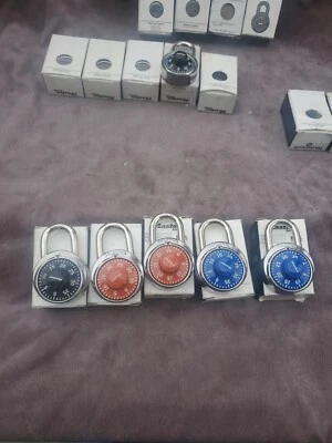 5 Master Lock 1525 Combination Padlock Black Blue Orange  V629 - Image 1 of 4