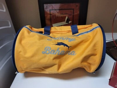 New Tommy Bahama Tumbler Duffel Bag Luxury Collapsible Travel Blue Orange NWT - Image 1 of 4