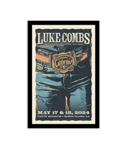 Luke Combs May 17-18 2024 Levi's Stadium Santa Clara CA Poster