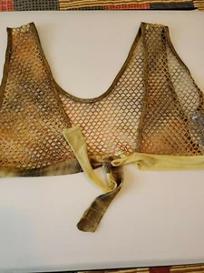NWT Dolce Vita Cloud Nine Sexy  Fishnet Bikini Cover Sz Sm Tan Green Earth Tones - Picture 1 of 6