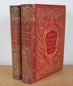 XVIIIme siècle Paul Lacroix 1878 2 tomes COMPLET Lettres sciences arts usages... - Picture 1 of 15