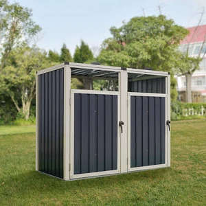 Mülltonnenbox Müllbox Mülltonnenverkleidung Mülltonnenhaus für 2 Mülltonnen 240L - Bild 1 von 7