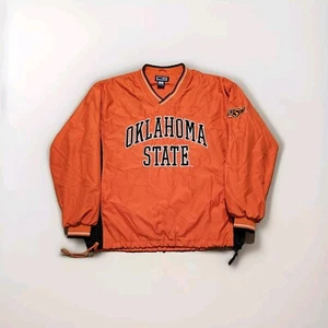 Vintage OSU Oklahoma State Cowboys Varsity Pullover Jacket Large V-Neck - Picture 1 of 8