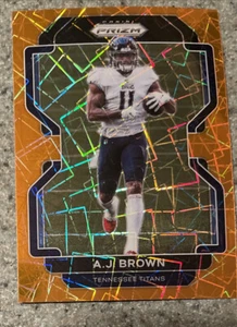 Réfracteur laser A J Brown Prizm Football Orange Velocity 2021 - Photo 1 sur 12