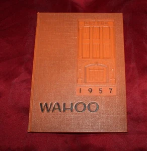WAHOO yearbook 1957 CENTRAL HIGH DOWAGIAC MICHIGAN - Picture 1 of 4