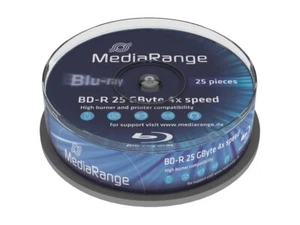 10er Spindel MediaRange 25 GB BD-R Rohlinge max. 4x Schreibgeschwindigkeit - Bild 1 von 1