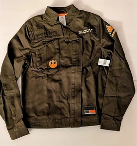 Disney Star Wars Galaxys Edge Resistance Logo Jacket Black Spire Outpost Small - Imagen 1 de 6
