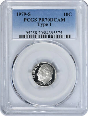 1979-S Roosevelt Dime Type 1 PR70DCAM PCGS - Image 1 of 2